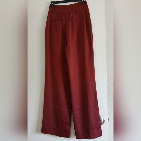 NWOT SCOTCH & SODA Endless Horizons wide legs pants, Size XS in dark red - Picture 2 of 6